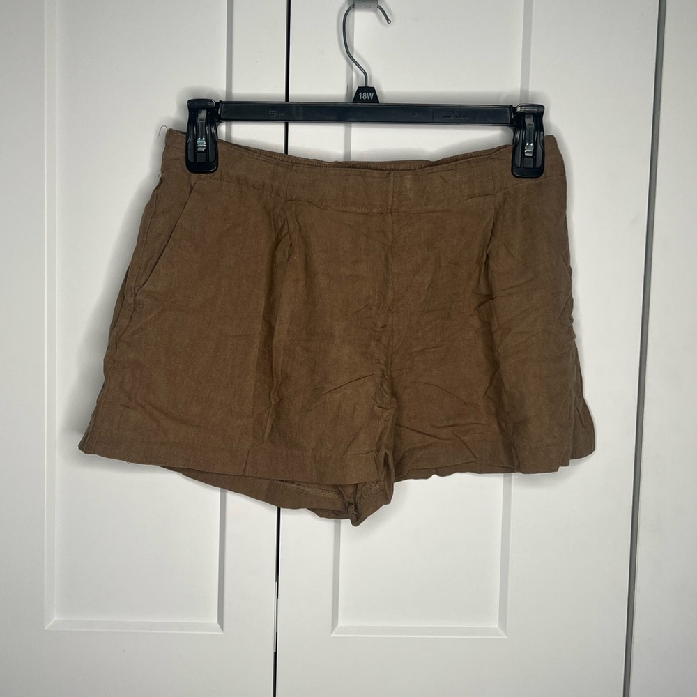 Philosophy Linen Blend Pull On Shorts Women’s Size Medium